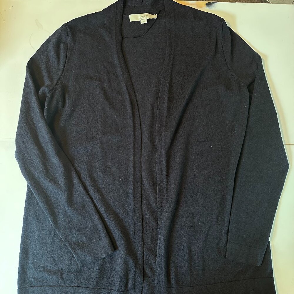 LOFT Black Cardigan Sweater
